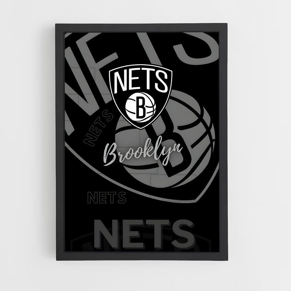 Poster Brooklyn nets – affiche Basketball (vue 2)